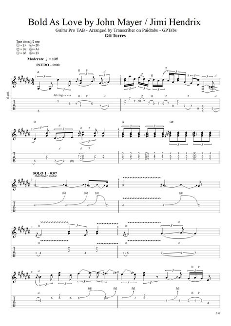 atabs bold|Bold As Love Tab by John Mayer .